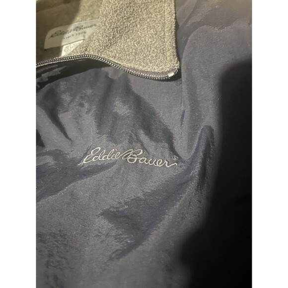 Eddie Bauer Men's Large Jacket Full Zip‎ Blue Nylon W/ Lining & Insulation - Picture 3 of 9